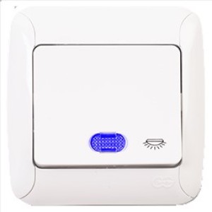 Μπουτόν φωτιζόμενο - Λευκό Διακόπτες Καλωδίων Onetrade